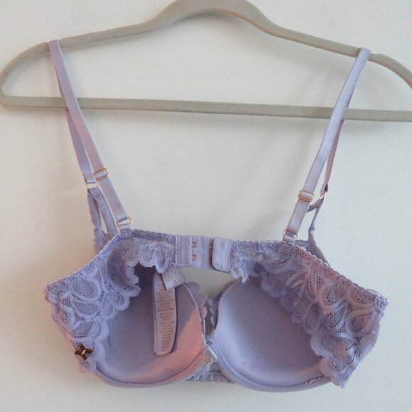 SAVAGE X FENTY Not Sorry Unlined Lace Balconette Bra in Purple Lavender Size 32C - Picture 5 of 14